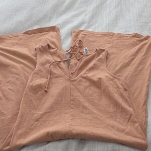 Tie-back Sleeveless Cropped Romper